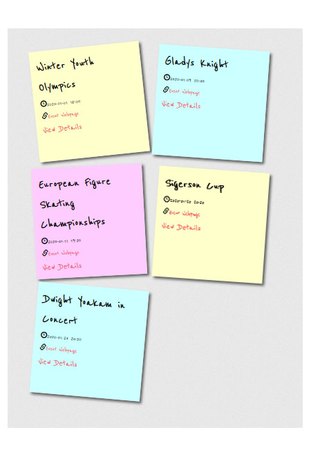 Sticky Notes Calendar